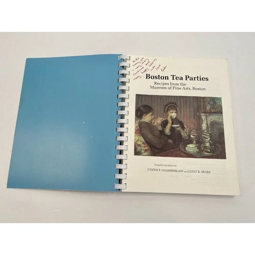 Boston Tea Parties Museum of Fine Arts Boston MA Cookbook Ringbound 1987 Cookies